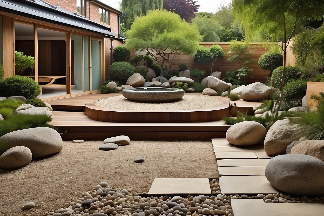 Japanese Zen herb garden