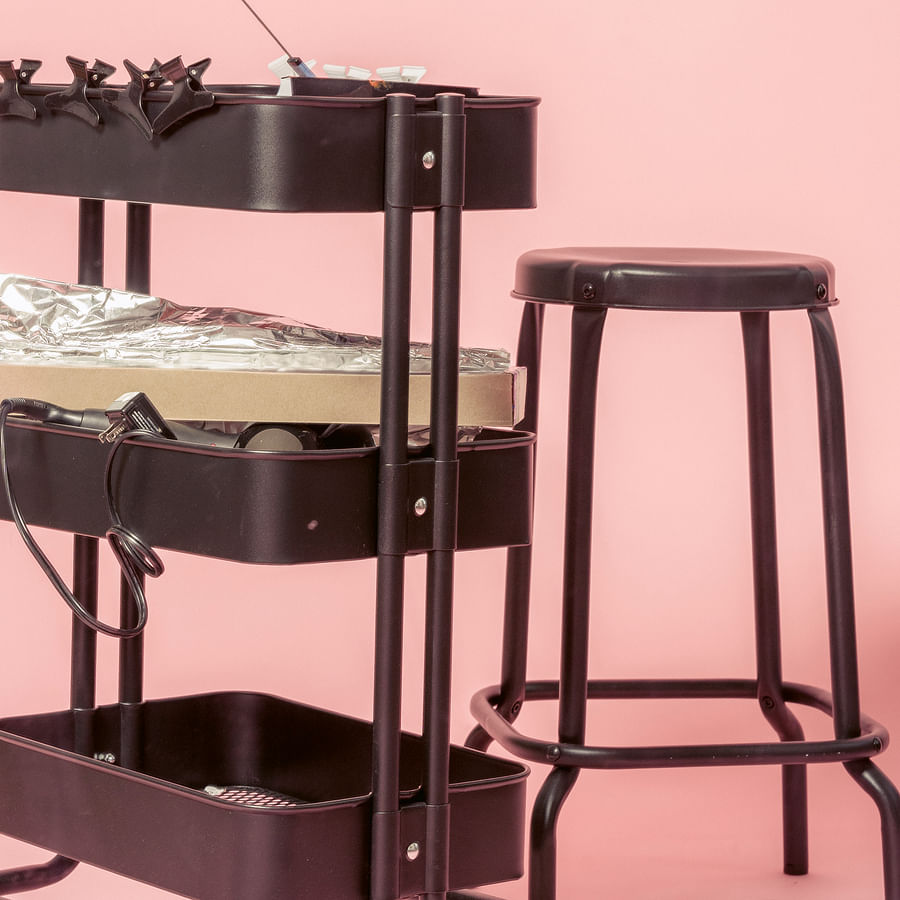 Properly stored herbs and tools for herbalism