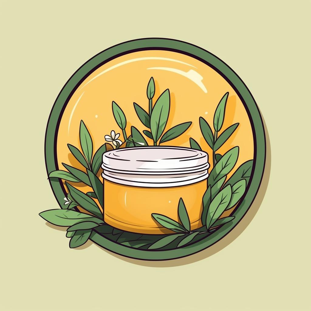 Herbal salve in a small container