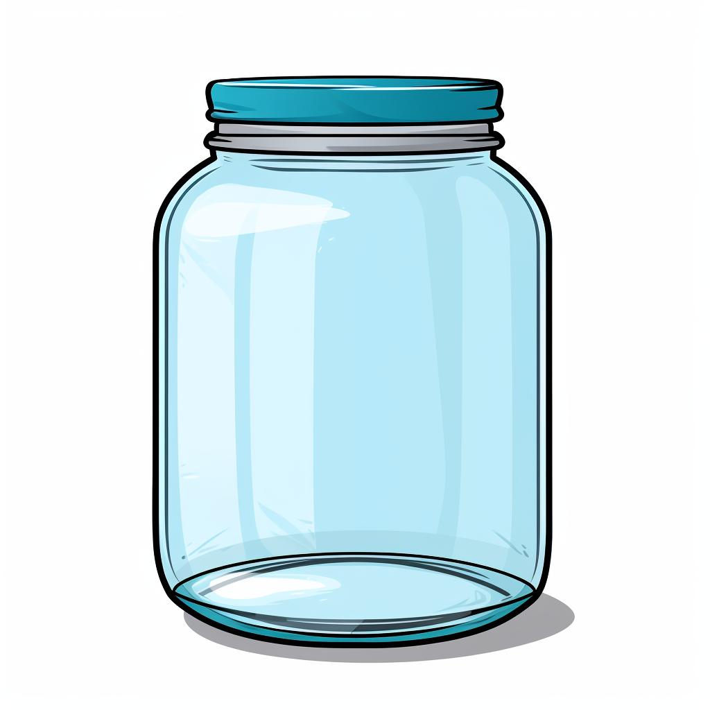 An empty glass jar with a lid